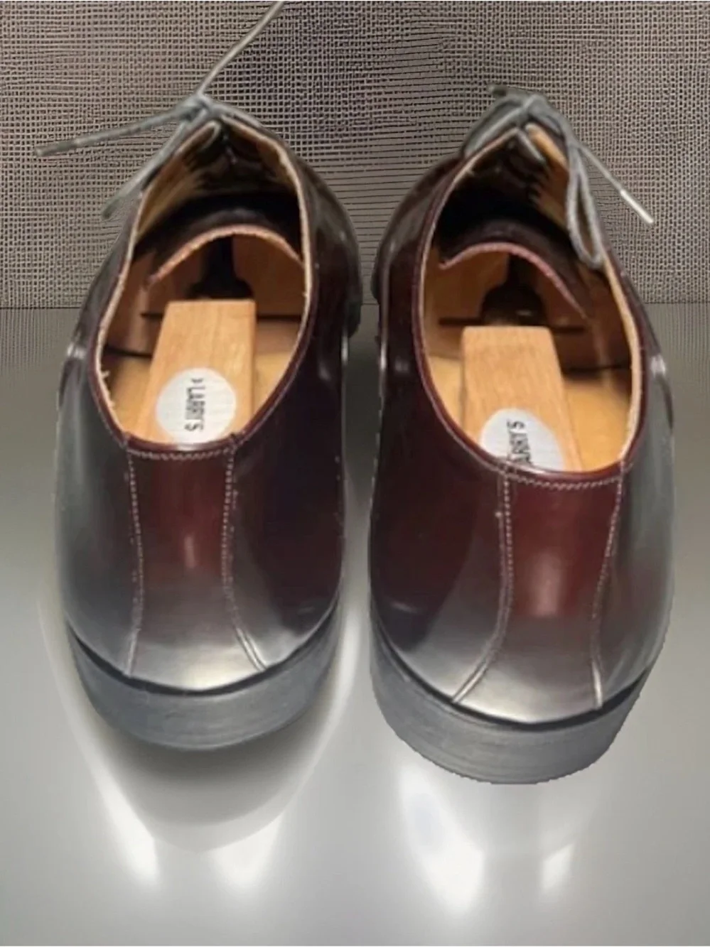 Miguel Angel Spain Mens burgundy Hand Made Leather Oxford Shoes Size 12M